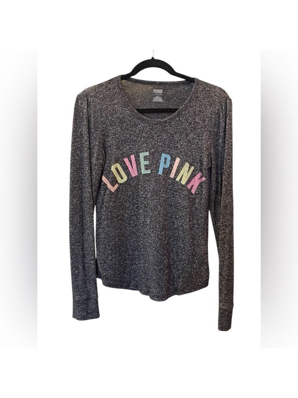 PINK Victoria's Secret Women’s Knit Long Sleeve Sleep Shirt Gray Size: Small